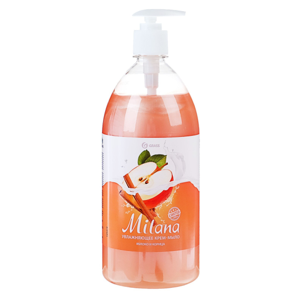 Мыло жидкое GRASS Яблоко и корица 1л   125419