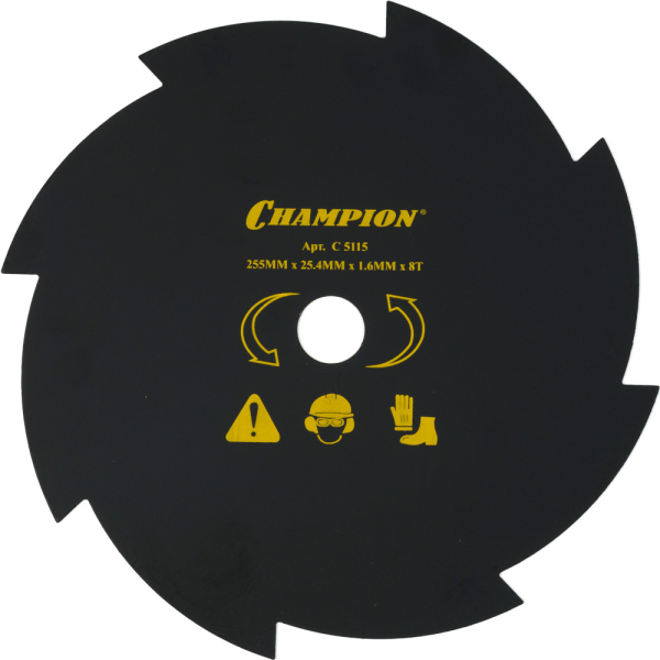 Нож CHAMPION для триммера 8 зубчатый d=255*25.4mm   C5115