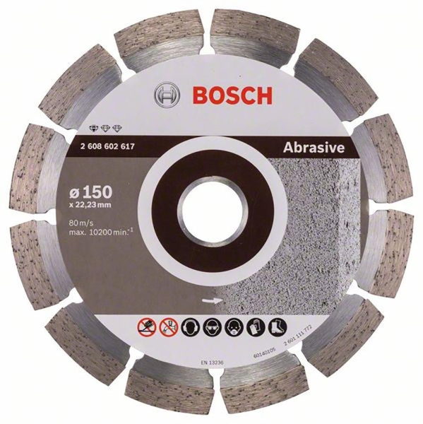 Диск алмазный BOSCH Abrasive 150*22.2 сегмент   2.608.602.617