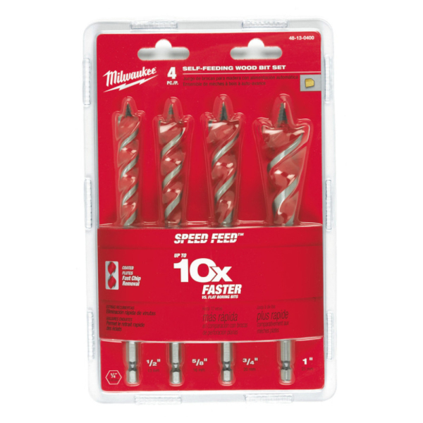 Набор сверл Milwaukee Speed Feed по дереву 4шт