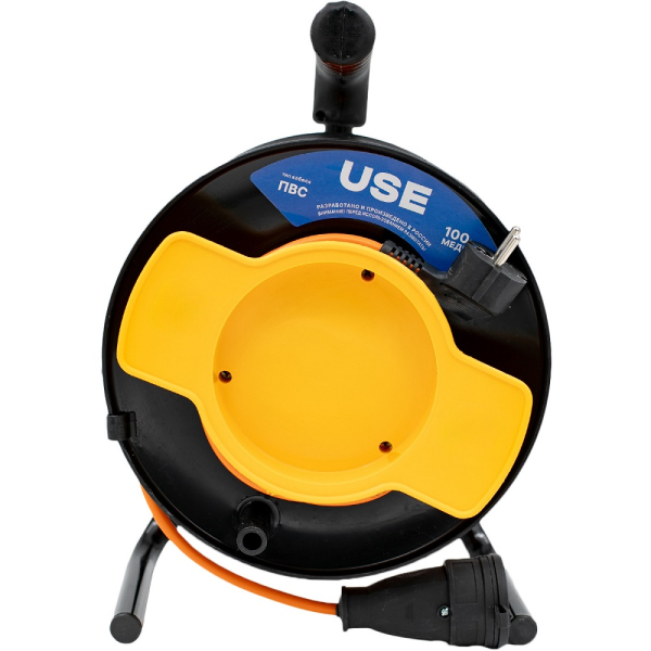 Удлинитель USE ПВС 4000 Вт 50м на садовой катушке с заземлением   USE303-024