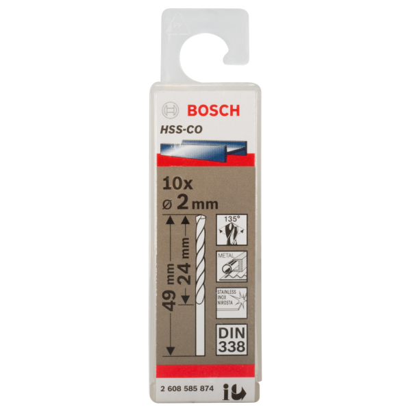 Сверло BOSCH HSS-Co Standardline  2,0*49 по металлу   2.608.585.874