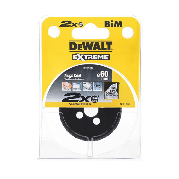 Цифенбор с карбидным покрытием DEWALT DT 8160 L 60*46 мм