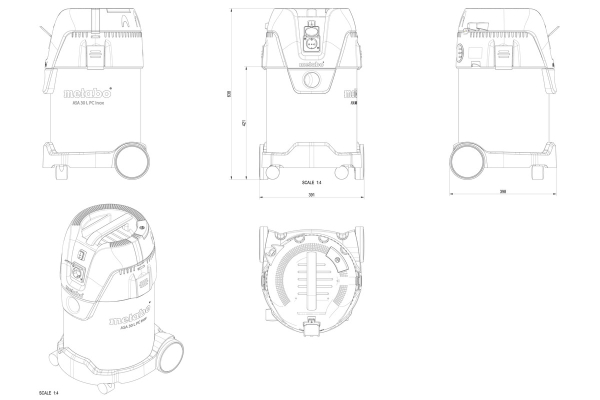 Пылесос Metabo ASA 30 L PC Inox