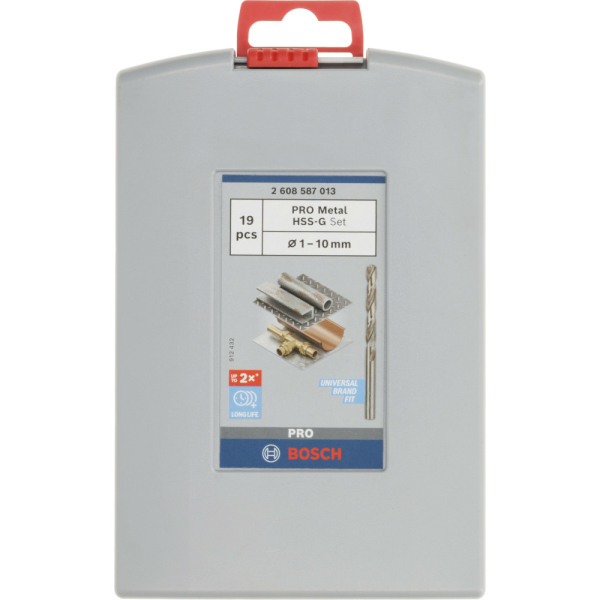 Набор сверл BOSCH HSS-G по металлу из 19 штук   2.608.587.013