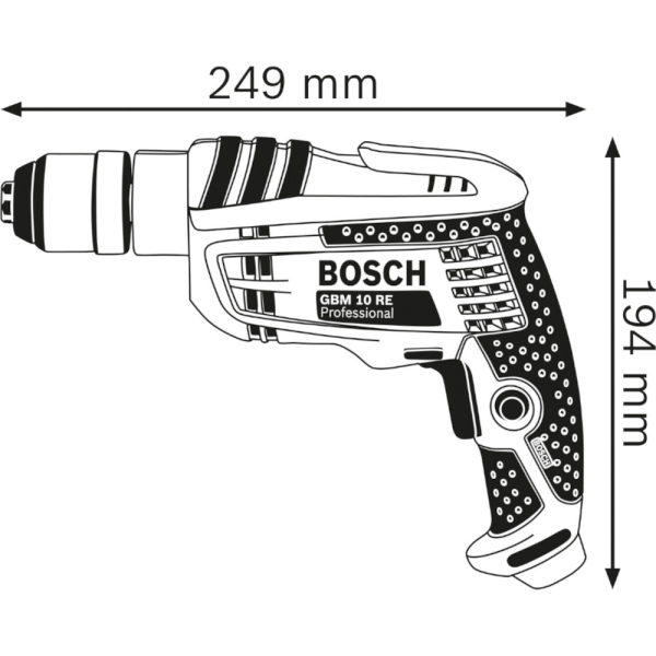 Дрель BOSCH GBM 10 RE     0.601.473.600