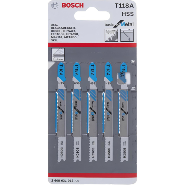 Пилочки BOSCH  T 118  A     2.608.631.013