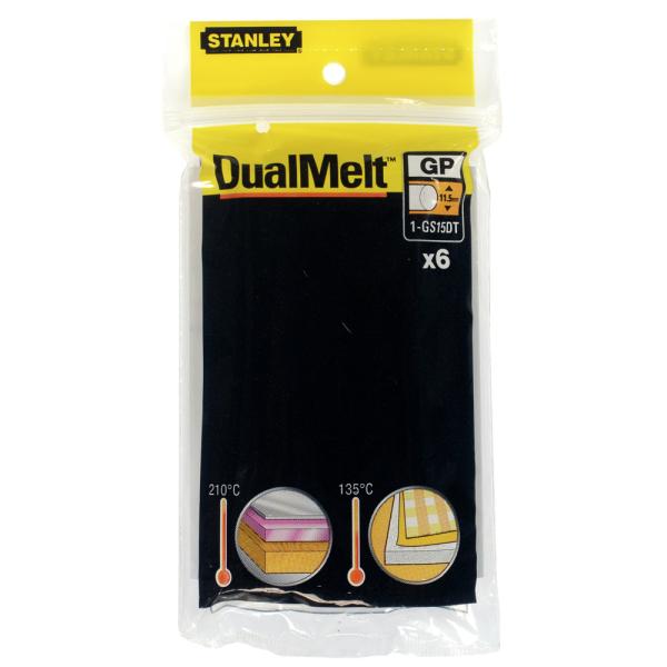 Клеевой стержень STANLEY DUALTEMP 11,3х100мм (6шт)     1-GS15DT