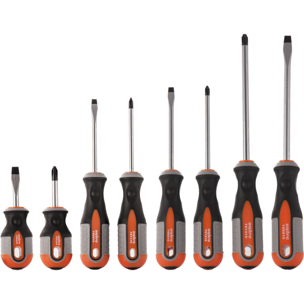 Набор отверток стержневых OMBRA "ROUND GRIP" (8 пр.)   975008
