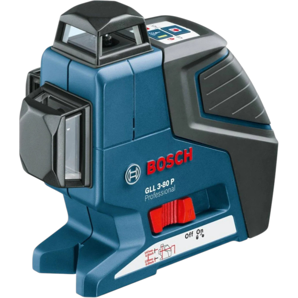 Лазерный уровень BOSCH GLL 3-80 P + BМ 1 держатель + L-Boxx     0.601.063.309