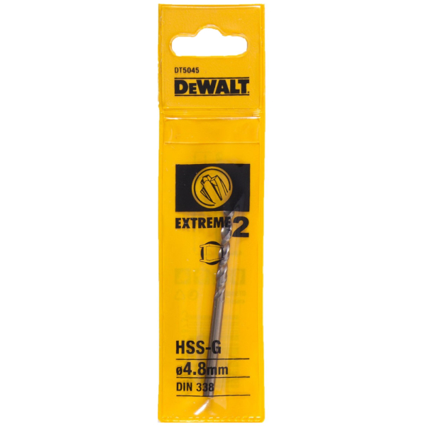 Сверло DEWALT по металлу  4,8*86   DT 5045    (1шт в упак)