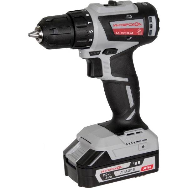 Дрель аккумуляторная Интерскол ДА-10/18 В МиниМАКС (2 аккум.18v 2,5Ah Li-Ion, ЗУ, кейс)