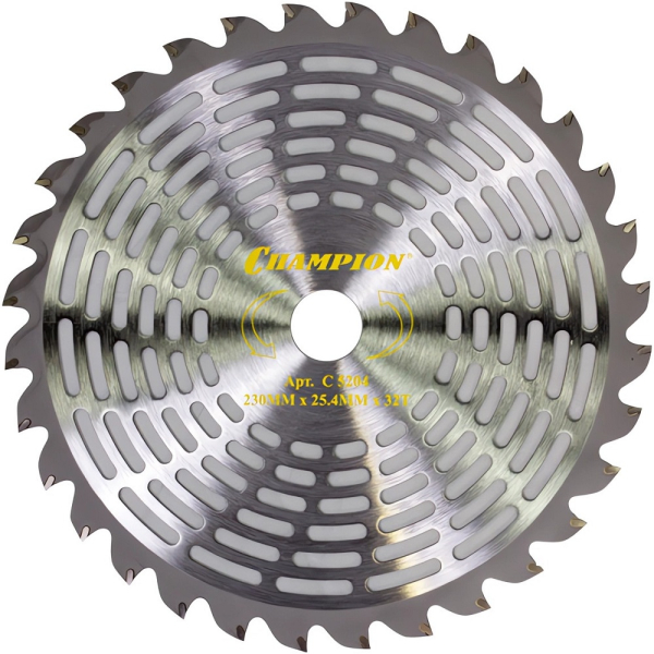 Нож CHAMPION для триммера Super Light 32 зубчатый d=230*25,4mm твердосплавные зубцы   C5204