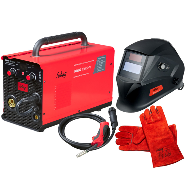 Сварочный аппарат Fubag IRMIG 180 SYN+Маска IR 9-13N S+Краги FWGN 10R