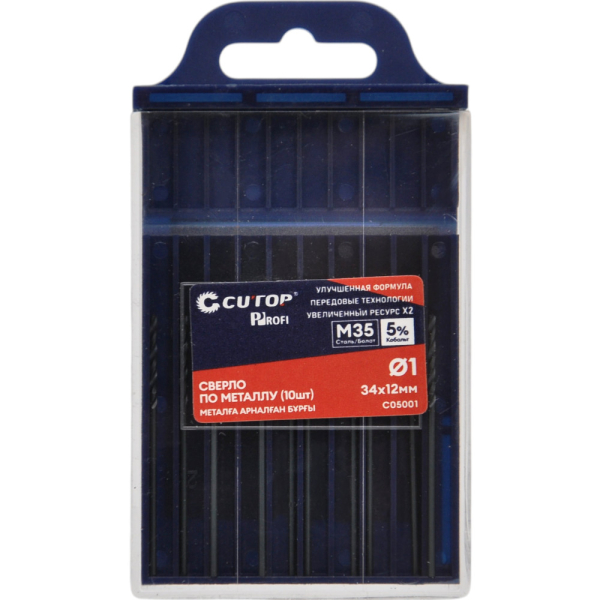 Сверло Cutop Profi 1,0*34 по металлу 10 шт   C05001