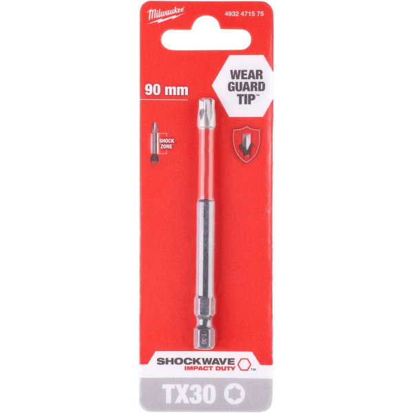 Бита Milwaukee SHOCKWAVE TX30 90мм