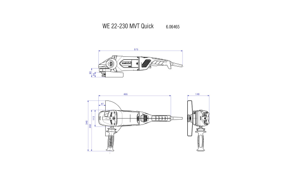 УШМ Metabo WE 22-230 MVT Quick