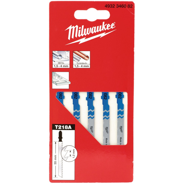 Пилочки Milwaukee для лобзика T218A 55 мм 5 шт