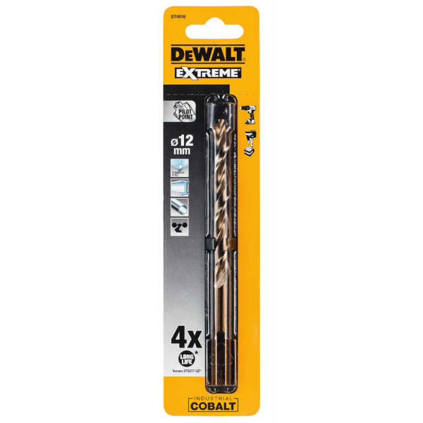 Сверло DEWALT по металлу  12*151   DT 4916    (1шт в упак)