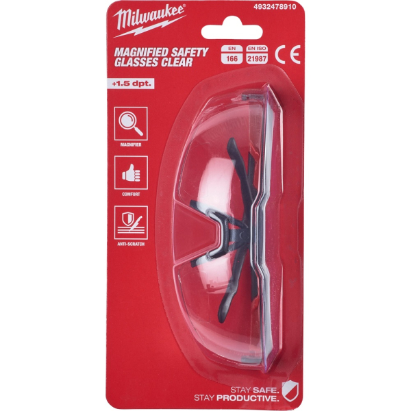 Очки Milwaukee MAGNIFIED с зоной коррекции +1.5
