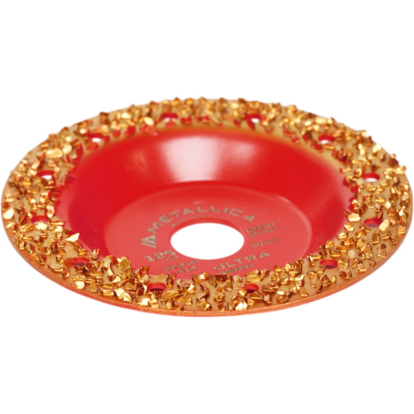 Чашка твердосплавная шлифовальная METALLICA Ultra 125х22,2 мм #14, плоская, по дереву   900994