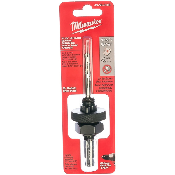 Хвостовик Milwaukee для коронок Bi-Metal 32-210 мм HEX 5/8"x18 хвостовик 11 мм