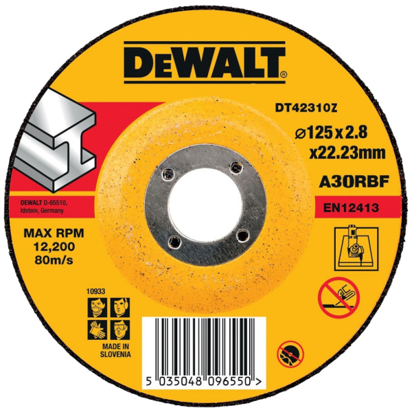 Диск абразивный DEWALT INDUSTRIAL 125*2,8*22.2 металл DT 42310Z