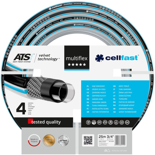 Шланг CELLFAST MULTIFLEX ATS V 3/4" 25 м