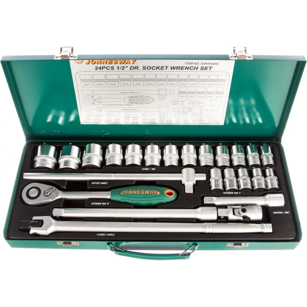 Набор торцевых головок JONNESWAY 1/2" DR 10-32 мм 24 пр.