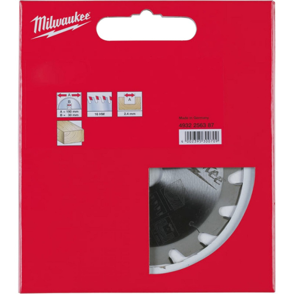 Диск п/п Milwaukee 190*30 Z16 мм  дерево