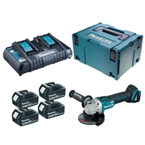 УШМ Makita DGA 504 Z аккумуляторная + 4 аккумулятора и З/У
