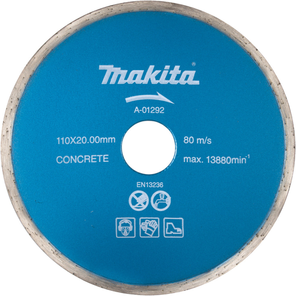Диск алмазный Makita 110*20 сплошной   A-01292