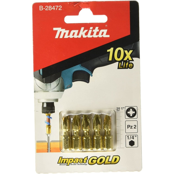 Бита Makita Impact PZ2-25 мм  5 шт   B-28472