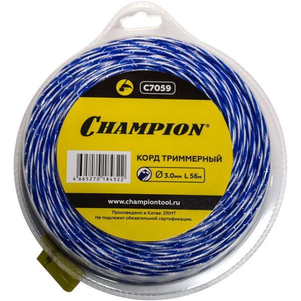Леска CHAMPION Sky-cutter 3.0мм*56м (витой квадрат)   C7059