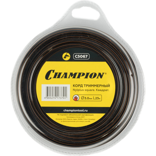 Леска CHAMPION Nylplus Square 3,0*23 м (квадрат)   C5067