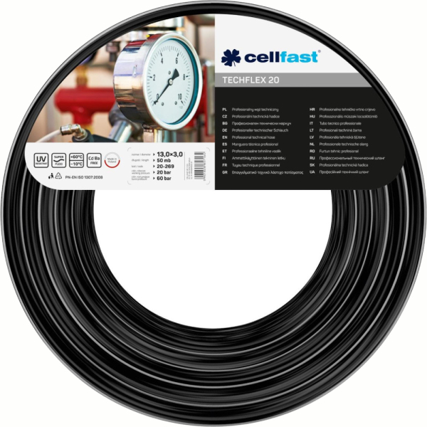 Шланг CELLFAST профессиональный технический 20 13*3,0мм  50м