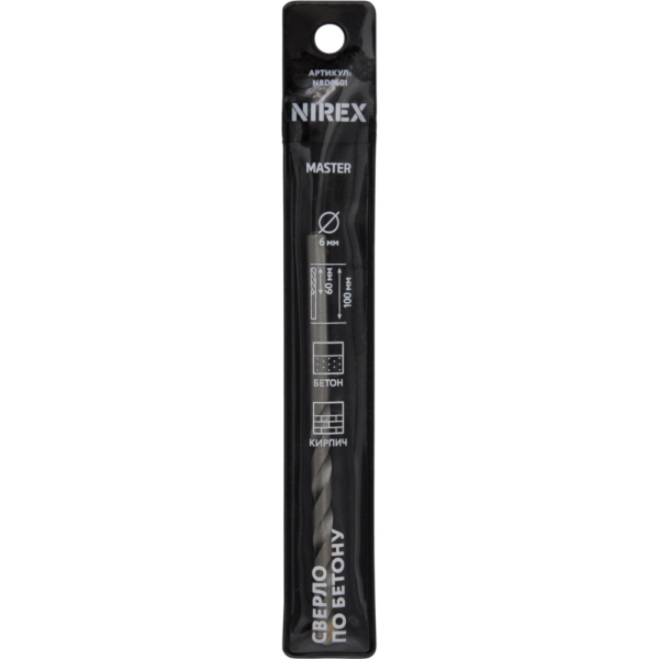 Сверло NIREX Master по бетону 6*100 мм NBD0601
