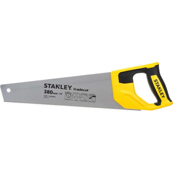 Ножовка STANLEY TRADECUT по дереву с закаленным зубом 11х380мм     STHT20349-1
