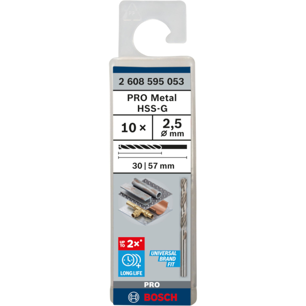 Сверло BOSCH HSS-G Standardline 2.5*57 по металлу   2.608.595.053