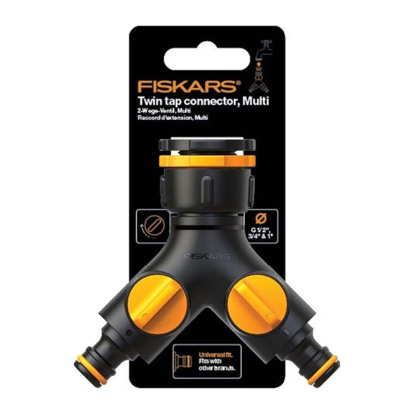 Штуцер двухканальный Fiskars ВКЛ/ВЫКЛ   1027061