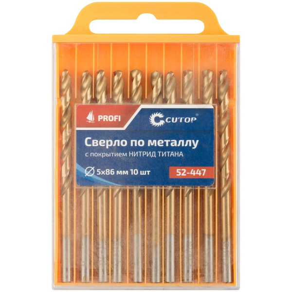 Сверло Cutop Profi 5*86 по металлу 10 шт   52-447
