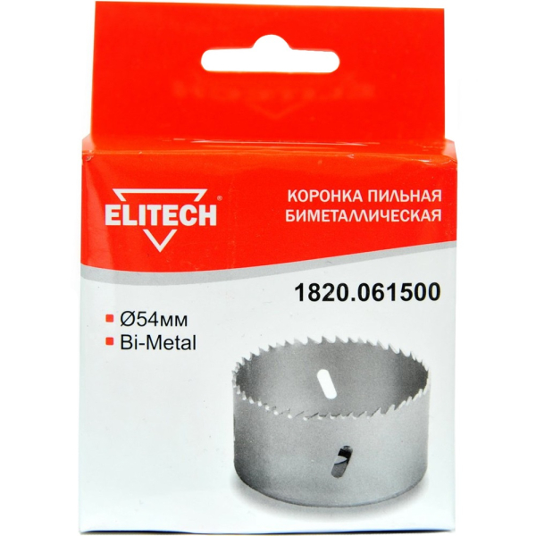 Цифенбор биметаллический ELITECH 54 мм   1820.061500