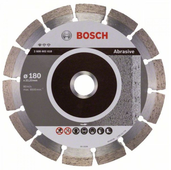 Диск алмазный BOSCH Abrasive 180*22.2 сегмент   2.608.602.618