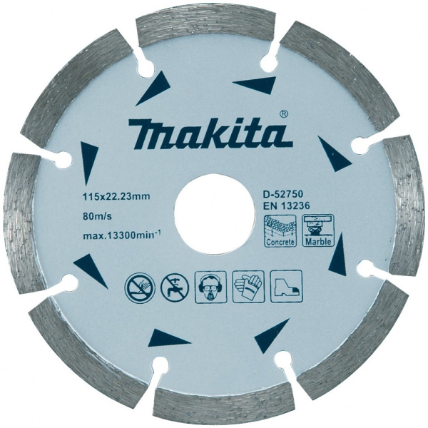 Диск алмазный Makita сегмент по бетону/мрамору 115х22,23х7  D-52750