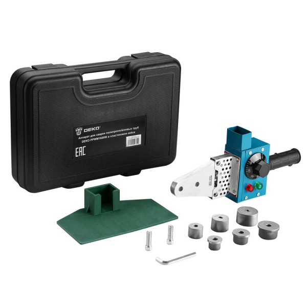 Аппарат DEKO для сварки полипропиленовых труб 3 насадки PPWM 1600 W