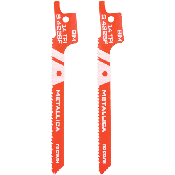 Пилки сабельные METALLICA Ultra S422BF 100/75 мм шаг 1,8 мм по стали 2 шт   909225