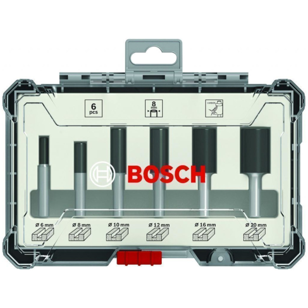 Набор фрез BOSCH 8 мм из 6 штук    2.607.017.466