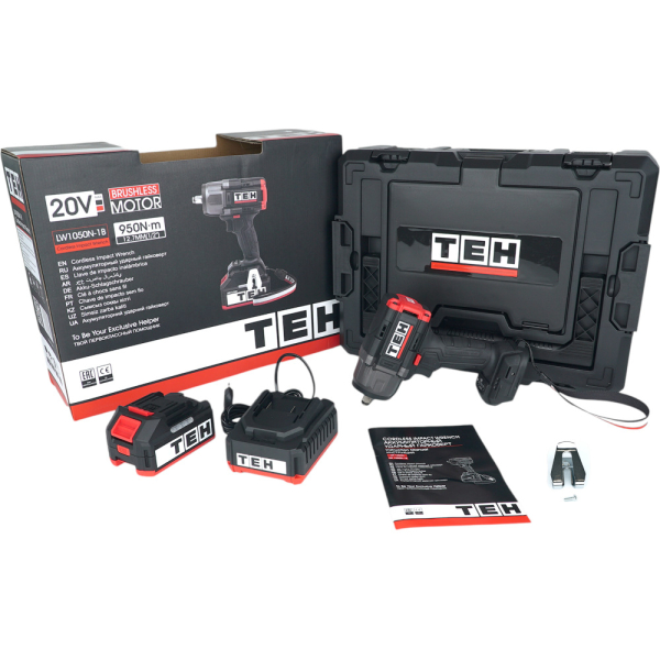 Гайковерт ударный аккумуляторный 20V TEH LW1050N-1B