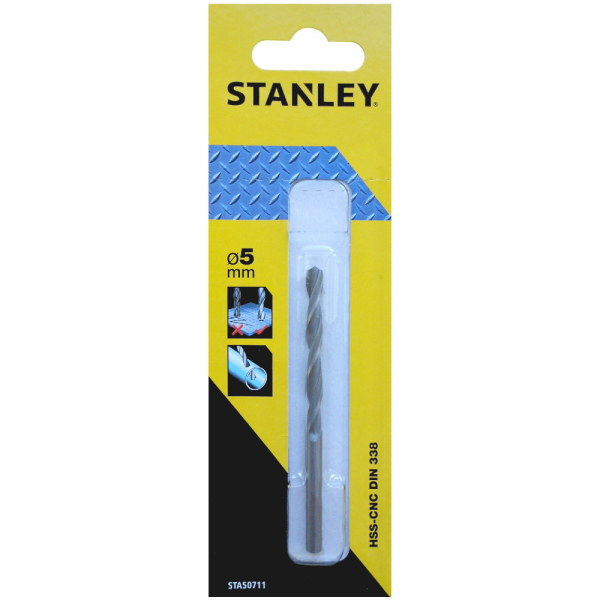Сверло STANLEY по металлу HSS-G CROWN  5*86   STA50711