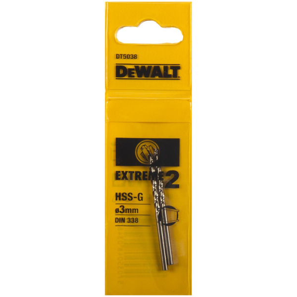 Сверло DEWALT по металлу  3,0*61   DT 5038    (2шт в упак)